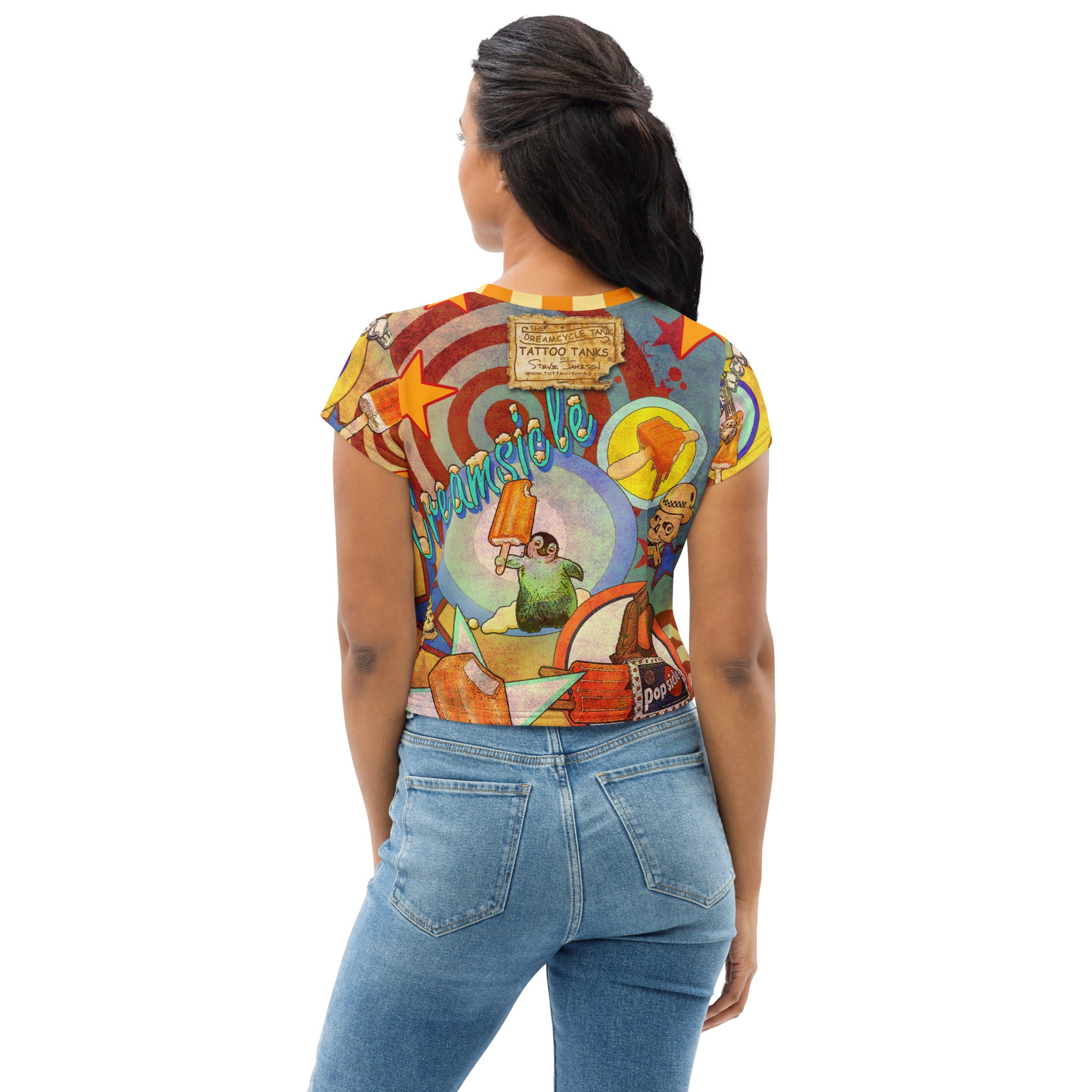 "THE CREAMSICLE TATTOO CROP TOP" for women
