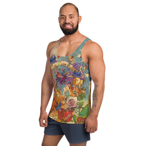 "THE LOVE NEVER FAILS TATTOO TANK" for men