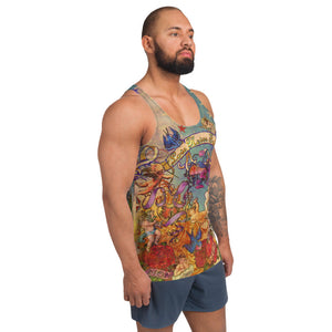 "THE LOVE NEVER FAILS TATTOO TANK" for men