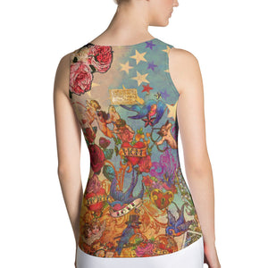 "THE BLUEBIRD TATTOO TANK"; Women's Tank